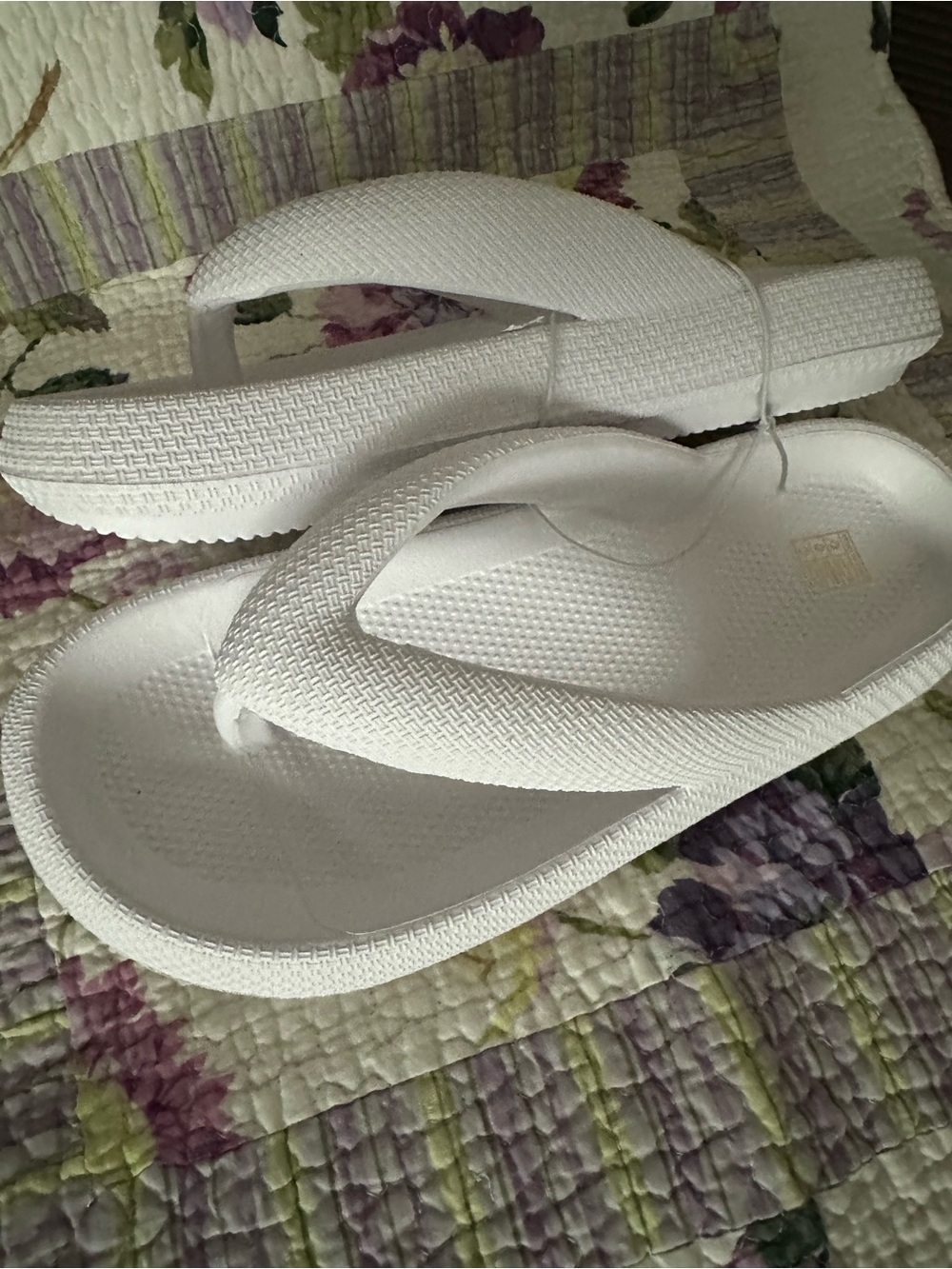 White flip flops